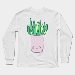 Angry plant cartoon Long Sleeve T-Shirt